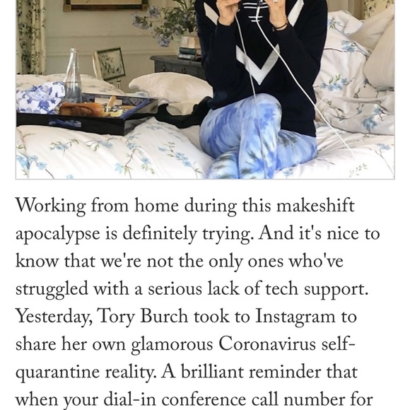 Tory Burch Sport seamless tie dye leggings. Navy w/white tie dye. Sz.  Medium. - Picture 3 of 15